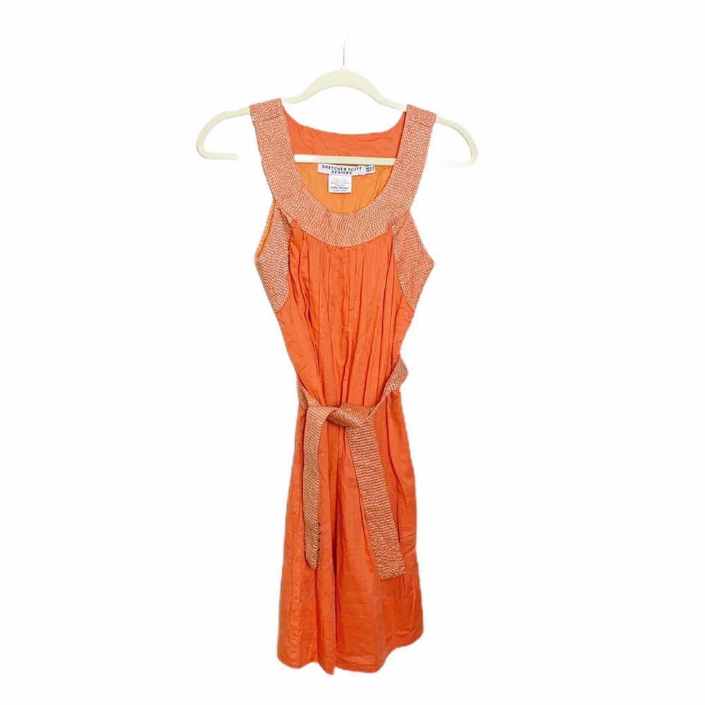 Gretchen Scott Sleeveless Metallic Trim Dress XS
